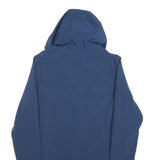 CHAMPION Womens Blue Jacket L Polyester Zip Hooded Plain Casual Light Outerwear