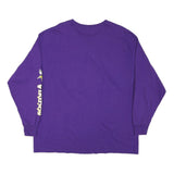 NFL Mens Purple Vikings Football Long Sleeve Crew Neck T-Shirt 2XL Cotton Blend