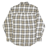 CANYON Mens Beige & Black Check Shirt XL Casual Cotton Flannel Long Sleeve