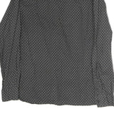 ALL SAINTS Mens Grey & White Printed Cotton Shirt M Casual Button-Up Long Sleeve