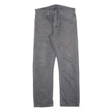LEVI'S 514 Classic Mens Jeans Grey Classic Straight Denim W35 L32 Zip