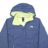 THE NORTH FACE Womens Blue Zip Jacket XL Polyester Plain Outdoor Hooded