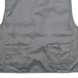 CHALET Mens Grey Utility Jacket L Polyester Blend Plain Multi Pocket Zip