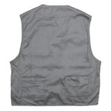 CHALET Mens Grey Utility Jacket L Polyester Blend Plain Multi Pocket Zip