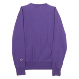 CHAMPION REVERSE WEAVE Mens Purple Crew Neck M Logo Embroidered Sweatshirt