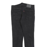 LEVI'S 511 Slim Mens Jeans Black Slim Skinny Denim Raw W34 L32 Stretch Zip