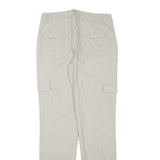 BIAGGINI Mens Slim Beige Cargo Trousers W30 L32 Polyester Blend Zip Pocket