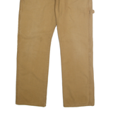 DICKIES Mens Relaxed Beige Cotton Workwear Trousers W34 L32 Casual Durable Fit