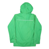 COLUMBIA Boys Green Zip Jacket L Polyester Blend Hooded Outdoor Water Resistant