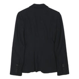 ZARA Womens Black Tailored Jacket S Polyester Blend Plain Button Closure