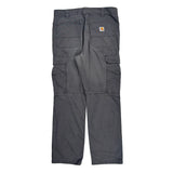 Carhartt Carpenter Trousers - 34W 32L Grey Cotton