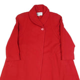 THUNDER BIRD Womens Red Wool Button Jacket S Plain Elegant Stylish