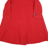 THUNDER BIRD Womens Red Wool Button Jacket S Plain Elegant Stylish