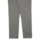 CALVIN KLEIN Mens Regular Cotton Blend Grey Trousers W36 L32 Zip Classic