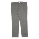 CALVIN KLEIN Mens Regular Cotton Blend Grey Trousers W36 L32 Zip Classic