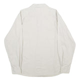 WRANGLER Mens Cream Cotton Shirt L Long Sleeve Button Front Pockets Classic