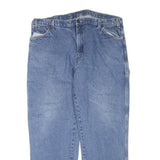 DICKIES Mens Regular Fit Blue Denim Jeans W42 L32 Workwear Casual Cotton Blend