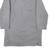 Mens Grey Cotton Classic Jacket L Button Closure Plain Workwear Utility