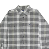 WRANGLER Mens Grey & White Check Shirt XL Button Down Cotton Casual