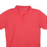 LEVI'S Mens Red Short Sleeve Plain M Cotton Blend Polo Shirt Casual Summer