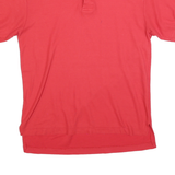 LEVI'S Mens Red Short Sleeve Plain M Cotton Blend Polo Shirt Casual Summer