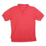 LEVI'S Mens Red Short Sleeve Plain M Cotton Blend Polo Shirt Casual Summer
