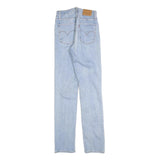 LEVI'S 724 Womens Jeans Light Blue Slim Straight Denim W26 L30 Ripped Distressed