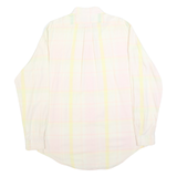 RALPH LAUREN Mens White & Yellow Cotton Check Shirt L Classic Button-Down Collar