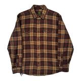 Timberland Checked Flannel Shirt - Large Yellow Cotton
