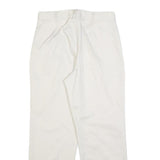 CHRISTOPHER & BANKS Womens Cotton Blend Relaxed Beige Trousers W28 L28 Casual