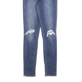 LEVI'S 721 Womens Jeans Blue Slim Skinny Denim Medium W26 L30 Distressed