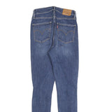 LEVI'S 721 Womens Jeans Blue Slim Skinny Denim Medium W26 L30 Distressed