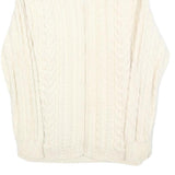 Womens Cream Plain Chunky Knit Full Zip Jumper Cable Knit S Zip Cardigan