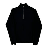 Armani Exchange 1/4 Zip - Large Black Wool