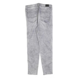 DIESEL Womens Slim Grey Denim Jeans W30 L28 Stripe Detail Zip Closure