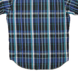 WRANGLER Mens Blue & Green Check Shirt L Cotton Blend Casual Button Up