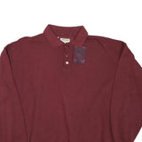 SWITCHER Mens Maroon Polo Collar L Cotton Blend Casual Sweatshirt Pullover