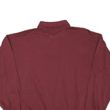 SWITCHER Mens Maroon Polo Collar L Cotton Blend Casual Sweatshirt Pullover