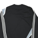 ADIDAS Mens Black & Grey Football Club Crest Crew Neck L Sweatshirt Long Sleeve