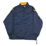 CROFT & BARROW Mens Navy & Yellow Zip Jacket L Polyester Windbreaker Casual