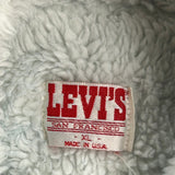 1980S Made In USA Levis Sherpa Denim Jacket - XL Light Wash Denim