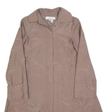 ZARA BASIC Womens Beige Button Jacket S Polyester Blend Plain Classic Fit