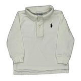 Age 9 Months Ralph Lauren Polo Shirt - 4XS White Cotton