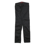 HUGO BOSS Mens Slim Black Cotton Blend Trousers W30 L34 Zip Closure