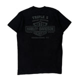 National Harley-Davidson Flat Track Races Harley Davidson Graphic T-Shirt - Medium Black Cotton