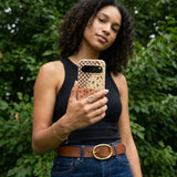 Seashell Autumn Quilt Google Pixel 10 Pro XL Case - Lifestyle photo showing phone case in use