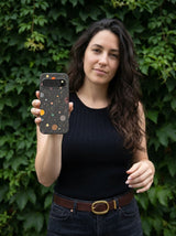 Black Galactic Glow Google Pixel 10/10 Pro Case - Lifestyle photo showing phone case in use
