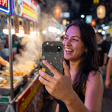 Black Galactic Glow Google Pixel 10/10 Pro Case - Lifestyle photo showing phone case in use