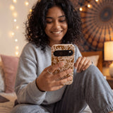Seashell Petal Burst Google Pixel 10/10 Pro Case - Lifestyle photo showing phone case in use