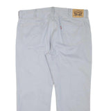 LEVI'S Mens Cotton Blend White Regular Straight Fit Trousers W40 L28 Casual